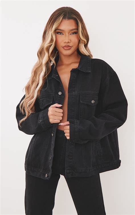 black denim jacket oversized womens